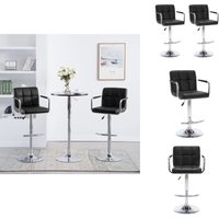 Vidaxl - Barhocker 2 Stk. Schwarz Kunstleder - Barhocker - Küchenhocker - Sitzhocker - Hochstuhl - Designer Stuhl Vidaxl - Barhocker 2 Stk. Schwarz Kunstleder - Barhocker - Küchenhocker - Sitzhocker - Hochstuhl - Designer Stuhl von VIDAXL