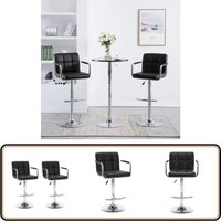 Vidaxl - Barhocker 2 Stk. Schwarz Kunstleder - Barhocker - Küchenhocker - Sitzhocker - Hochstuhl - Designer Stuhl Vidaxl - Barhocker 2 Stk. Schwarz Kunstleder - Barhocker - Küchenhocker - Sitzhocker - Hochstuhl - Designer Stuhl von VIDAXL