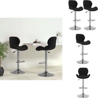 Barhocker 2 Stk. Schwarz Samt - Samtsitzfläche - Barhocker Schwarz - Drehbares Barstool - Gasdruckfeder - Höhenverstellbar Barhocker 2 Stk. Schwarz Samt - Samtsitzfläche - Barhocker Schwarz - Drehbares Barstool - Gasdruckfeder - Höhenverstellbar von VIDAXL