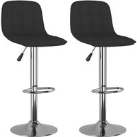 Barhocker 2 Stk. Schwarz Stoff Vidaxl von VIDAXL