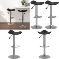 Barhocker 2 Stk. Schwarz Verchromter Stahl und Kunstleder - Barhocker - Küchenhocker - Drehbares Stuhl - Sitzgelegenheit - Hochstuhl - Home & Living Barhocker 2 Stk. Schwarz Verchromter Stahl und Kunstleder - Barhocker - Küchenhocker - Drehbares Stuhl - Sitzgelegenheit - Hochstuhl - Home & Living von VIDAXL