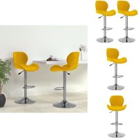 Barhocker 2 Stk. Senfgelb Samt - Barhocker - Barstuhl - Barstühle - Hocker Bar von VIDAXL
