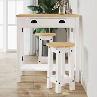 Barhocker 2 Stk. Weiß Massivholz Kiefer Vidaxl 934858 Barhocker 2 Stk. Weiß Massivholz Kiefer Vidaxl 934858 von VIDAXL