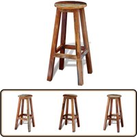 Barhocker Altholz Massiv - Vintage Barhocker - Holz Barhocker - Barhocker Massiv - Retro Barhocker - Handgefertigter Barhocker von VIDAXL