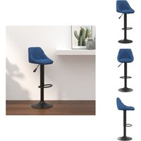 Vidaxl - Barhocker Blau Samt - Barhocker - Tresenhocker - Thekenhocker - Barstuhl von VIDAXL