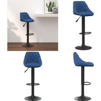 Barhocker Blau Samt - Vidaxl von VIDAXL