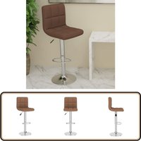 Barhocker Braun Stoff - Barhocker - Sitzhocker - Küchenhocker - Höhenverstellbar - Drehbares Stuhl von VIDAXL