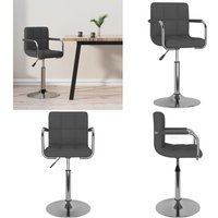 Vidaxl - Barhocker Dunkelgrau Stoff - Barhocker - Drehstuhl - Küchenstuhl - Hochstuhl - Stuhl Mit Armlehnen - Home & Living von VIDAXL