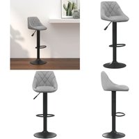 Vidaxl - Barhocker Hellgrau Samt - Samtsitzsack - Barhocker Grau - Höhenverstellbarer Stuhl - Drehbares Barstool - Esszimmerstühle - Home & Living Vidaxl - Barhocker Hellgrau Samt - Samtsitzsack - Barhocker Grau - Höhenverstellbarer Stuhl - Drehbares Barstool - Esszimmerstühle - Home & Living von VIDAXL