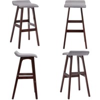 Vidaxl - Barhocker Hellgrau Stoff - Barhocker - Küchenstuhl - Thekenstuhl - Bar Stool - Grau - Home & Living von VIDAXL