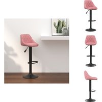 Barhocker Rosa Samt - Barhocker - Tresenhocker - Thekenhocker - Barstuhl von VIDAXL