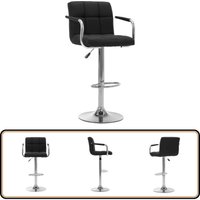 Barhocker Schwarz Stoff - Barhocker - Esszimmerstuhl - Küchenstuhl - Drehbares Bürostuhl - Bar Stool von VIDAXL