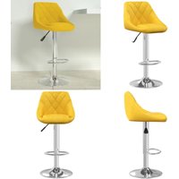 Vidaxl - Barhocker Senfgelb Samt - Samtsitz - Barhocker - Esszimmerstuhl - Höhenverstellbar - Drehbares Stuhl - Home & Living von VIDAXL