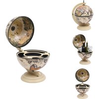 Vidaxl - Barschränke & Hausbars - Living Globus-Minibar Flaschenregal Eukalyptusholz Weiß - Weiß von VIDAXL