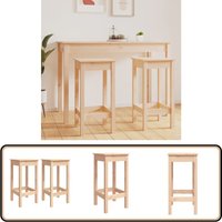 Barstühle 2 Stk. 40x40x78 cm Massivholz Kiefer - Holzbarstühle - Küchenstühle - Esszimmerstühle - Kiefernholzmöbel - Robuste Stühle von VIDAXL