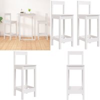 Vidaxl - Barstühle 2 Stk. Weiß 40x41,5x112 cm Massivholz Kiefer - Holzbarstühle - Küchenstühle - Esszimmerstühle - Kiefernholzmöbel - Rustikaler Stil Vidaxl - Barstühle 2 Stk. Weiß 40x41,5x112 cm Massivholz Kiefer - Holzbarstühle - Küchenstühle - Esszimmerstühle - Kiefernholzmöbel - Rustikaler Stil von VIDAXL