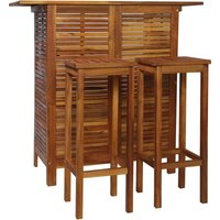Bartisch und Stuhl-Set 3-tlg. Akazienholz Massiv Vidaxl von VIDAXL