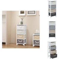 Vidaxl - Beistellschrank mit 4 Körben Holz - Beistellschrank - Holzmöbel - Kommode - Aufbewahrungsbox - Sideboard von VIDAXL