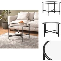 Vidaxl - Beistelltisch Schwarz und Transparent 70 cm Hartglas - Couchtisch - Beistelltisch - Wohnzimmermöbel - Moderner Tisch - Glastisch von VIDAXL