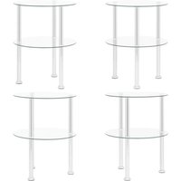 Vidaxl - Beistelltisch mit 2 Ablagen Transparent 38 cm Hartglas - Beistelltisch - Esszimmermöbel - Wohnzimmertisch - Transparenter Tisch - Glastisch Vidaxl - Beistelltisch mit 2 Ablagen Transparent 38 cm Hartglas - Beistelltisch - Esszimmermöbel - Wohnzimmertisch - Transparenter Tisch - Glastisch von VIDAXL