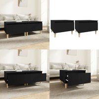 Vidaxl - Beistelltische 2 Stk. Schwarz 50x46x35 cm Holzwerkstoff - Beistelltisch - Wohnzimmermöbel - Skandinavisches Design - Holztisch - Schubladen Vidaxl - Beistelltische 2 Stk. Schwarz 50x46x35 cm Holzwerkstoff - Beistelltisch - Wohnzimmermöbel - Skandinavisches Design - Holztisch - Schubladen von VIDAXL