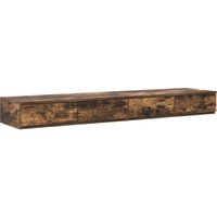 Vidaxl - Bett mit Schubladen in Räuchereiche 135x36,5x16,5 cm - Dekoratives Holz von VIDAXL