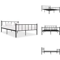 Bettgestell Schwarz Metall 180×200 cm - Bettrahmen - Doppelbett - Metallbettfundament - Boxspringbett - Schlafraumgestaltung Bettgestell Schwarz Metall 180×200 cm - Bettrahmen - Doppelbett - Metallbettfundament - Boxspringbett - Schlafraumgestaltung von VIDAXL