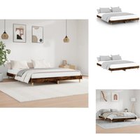 Vidaxl - Bettgestell ohne Matratze Räuchereiche 200x200 cm Holzwerkstoff - Betten - Holzbetten - Doppelbett - Massivholzbette - Boxspringbett Vidaxl - Bettgestell ohne Matratze Räuchereiche 200x200 cm Holzwerkstoff - Betten - Holzbetten - Doppelbett - Massivholzbette - Boxspringbett von VIDAXL