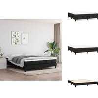 Bettgestell ohne Matratze Schwarz 160x200 cm Stoff - Bettes Gestell - Doppelbett - Boxspringbetten - Lattenrost - Schlafzimmer Möbel Bettgestell ohne Matratze Schwarz 160x200 cm Stoff - Bettes Gestell - Doppelbett - Boxspringbetten - Lattenrost - Schlafzimmer Möbel von VIDAXL