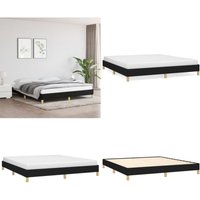 Vidaxl - Bettgestell ohne Matratze Schwarz 180x200 cm Stoff - Bettrahmen - Doppelbett - Boxspringbetten - Lattenrost - Schlafzimmermöbel - Home & Vidaxl - Bettgestell ohne Matratze Schwarz 180x200 cm Stoff - Bettrahmen - Doppelbett - Boxspringbetten - Lattenrost - Schlafzimmermöbel - Home & von VIDAXL