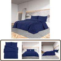 Vidaxl - Bettwäsche-Set Marineblau 140x200 cm Leichte Mikrofaser - Bettsachen - Bettwäsche - Mikrofaserbettwäsche - Blau Bettwäsche - Doppelbett Vidaxl - Bettwäsche-Set Marineblau 140x200 cm Leichte Mikrofaser - Bettsachen - Bettwäsche - Mikrofaserbettwäsche - Blau Bettwäsche - Doppelbett von VIDAXL