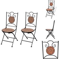 Vidaxl - Bistrostühle 2 Stk. Klappbar Keramik Terrakotta - Gartenstühle - Terracotta Möbel - Outdoor Möbel - Balkonmöbel - Esszimmerstühle Vidaxl - Bistrostühle 2 Stk. Klappbar Keramik Terrakotta - Gartenstühle - Terracotta Möbel - Outdoor Möbel - Balkonmöbel - Esszimmerstühle von VIDAXL