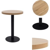 Bistrotisch Hellbraun 60 cm mdf - Esstisch - Bistrotisch - Kleiner Tisch - Runder Tisch - Hellbrauner Tisch Bistrotisch Hellbraun 60 cm mdf - Esstisch - Bistrotisch - Kleiner Tisch - Runder Tisch - Hellbrauner Tisch von VIDAXL