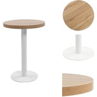 Vidaxl - Bistrotisch Hellbraun 60 cm mdf - Esstisch - Bistrotisch - Kleiner Tisch - Runder Tisch - Hellbrauner Tisch von VIDAXL