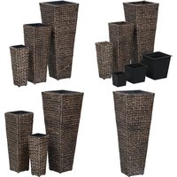 Blumenkübel 3 Stk. Wasserhyazinthe Dunkelbraun - Blumenkübel - Wasserhyazinth Kübel - Indoor Topf - Set - Deko - Home & Living Blumenkübel 3 Stk. Wasserhyazinthe Dunkelbraun - Blumenkübel - Wasserhyazinth Kübel - Indoor Topf - Set - Deko - Home & Living von VIDAXL