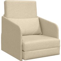 Vidaxl - Boden Schlafsofa 2-in-1 Creme 65x80x83 cm Stoff von VIDAXL
