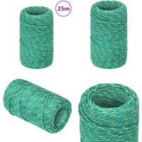 Bootsseil Grün 2 mm 25 m Polypropylen - Bootsseil - Schiffsseil - Polyesterseil - Marinelseil - Liegeplatzseil - Home & Living von VIDAXL