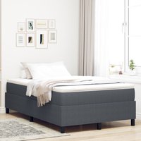 Vidaxl - Boxspringbett Dunkelgrau 120x200 cm Cordstoff von VIDAXL