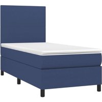 Boxspringbett mit Matratze Blau 90x190 cm Stoff Vidaxl von VIDAXL