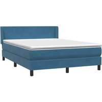 Boxspringbett mit Matratze Dunkelblau 140x220 cm Samt Vidaxl Boxspringbett mit Matratze Dunkelblau 140x220 cm Samt Vidaxl von VIDAXL