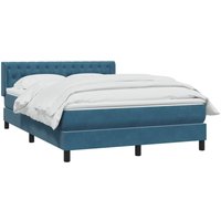 Boxspringbett mit Matratze Dunkelblau 140x220 cm Samt Vidaxl Boxspringbett mit Matratze Dunkelblau 140x220 cm Samt Vidaxl von VIDAXL