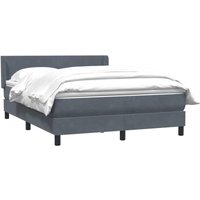 Boxspringbett mit Matratze Dunkelgrau 140x210 cm Samt Vidaxl Boxspringbett mit Matratze Dunkelgrau 140x210 cm Samt Vidaxl von VIDAXL