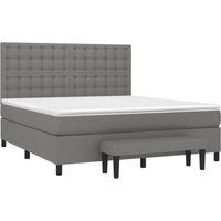 Vidaxl - Boxspringbett mit Matratze Dunkelgrau 160x200 cm Stoff Vidaxl - Boxspringbett mit Matratze Dunkelgrau 160x200 cm Stoff von VIDAXL