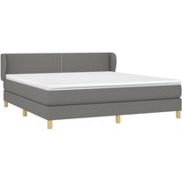 Vidaxl - Boxspringbett mit Matratze Dunkelgrau 160x200 cm Stoff Vidaxl - Boxspringbett mit Matratze Dunkelgrau 160x200 cm Stoff von VIDAXL