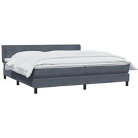 Boxspringbett mit Matratze Dunkelgrau 200x210 cm Samt Vidaxl Boxspringbett mit Matratze Dunkelgrau 200x210 cm Samt Vidaxl von VIDAXL