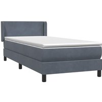 Boxspringbett mit Matratze Dunkelgrau 90x220 cm Samt Vidaxl Boxspringbett mit Matratze Dunkelgrau 90x220 cm Samt Vidaxl von VIDAXL