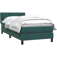 Boxspringbett mit Matratze Dunkelgrün 100x210 cm Samt Vidaxl von VIDAXL