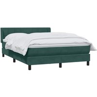 Boxspringbett mit Matratze Dunkelgrün 140x210 cm Samt Vidaxl von VIDAXL