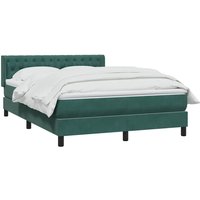 Boxspringbett mit Matratze Dunkelgrün 140x210 cm Samt Vidaxl Boxspringbett mit Matratze Dunkelgrün 140x210 cm Samt Vidaxl von VIDAXL
