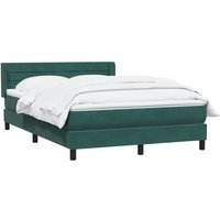 Boxspringbett mit Matratze Dunkelgrün 140x220 cm Samt Vidaxl von VIDAXL